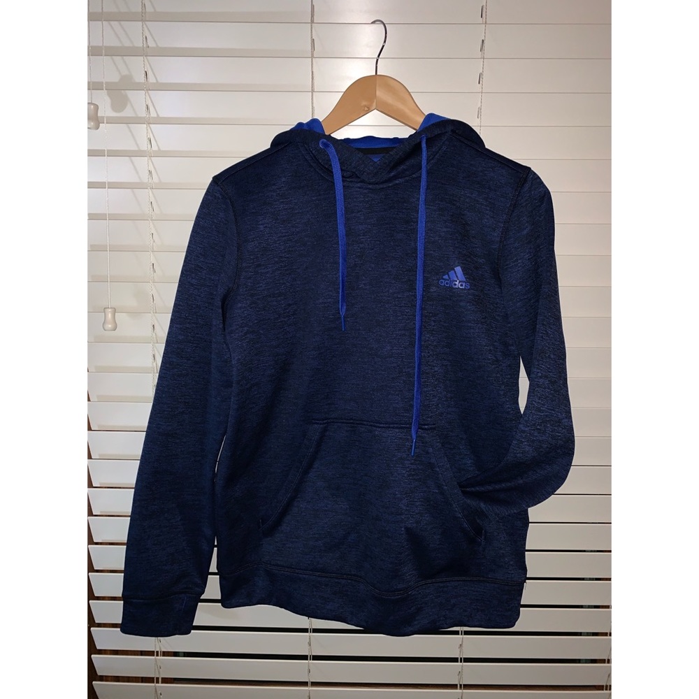 Blue Heathered Adidas Hoodie